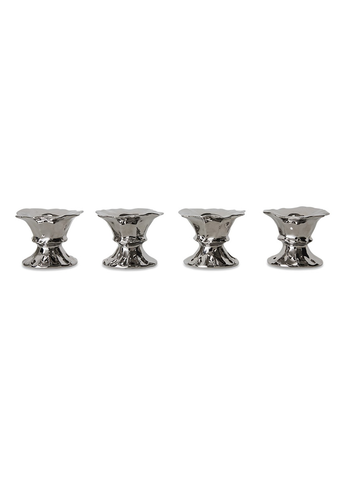 HKliving Eierdopjes set van 4 - voorkant zilver