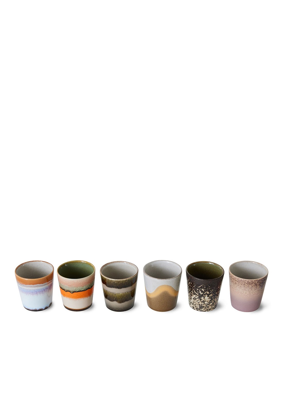 HKliving Elements koffiekopje 23 cl set van 6 - detail 3 multicolor