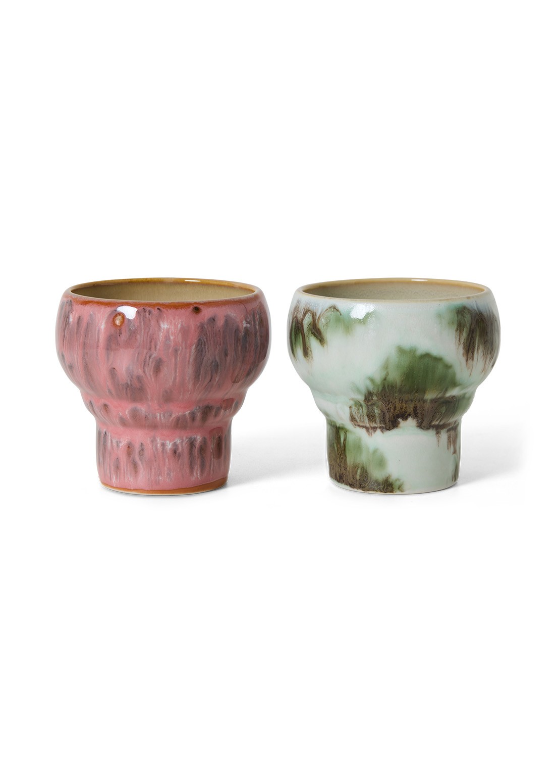 HKliving Expression lungo mok set van 2 - voorkant roze