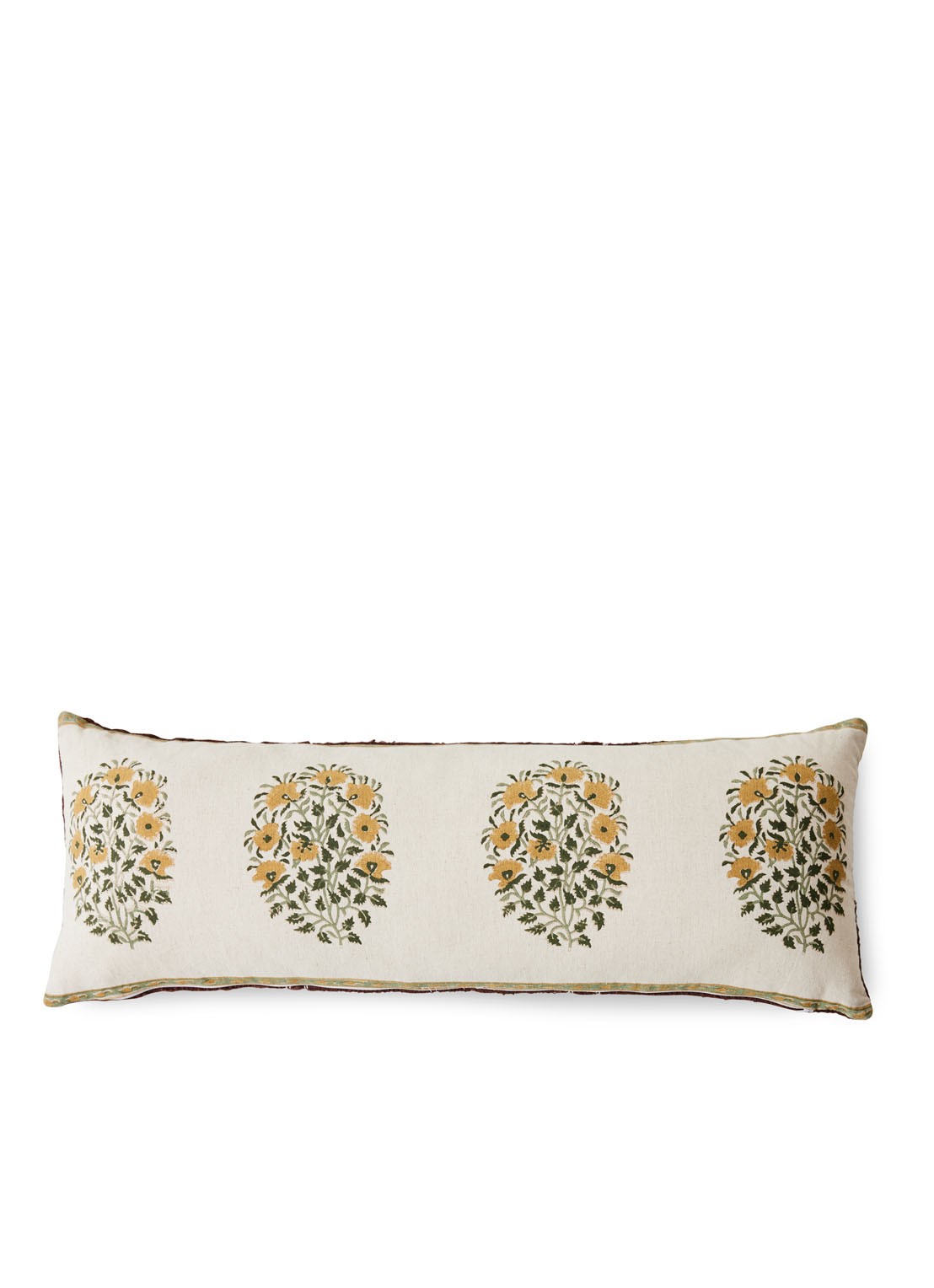 HKliving Farmhouse sierkussen 90 x 30 cm - detail 5 roodbruin