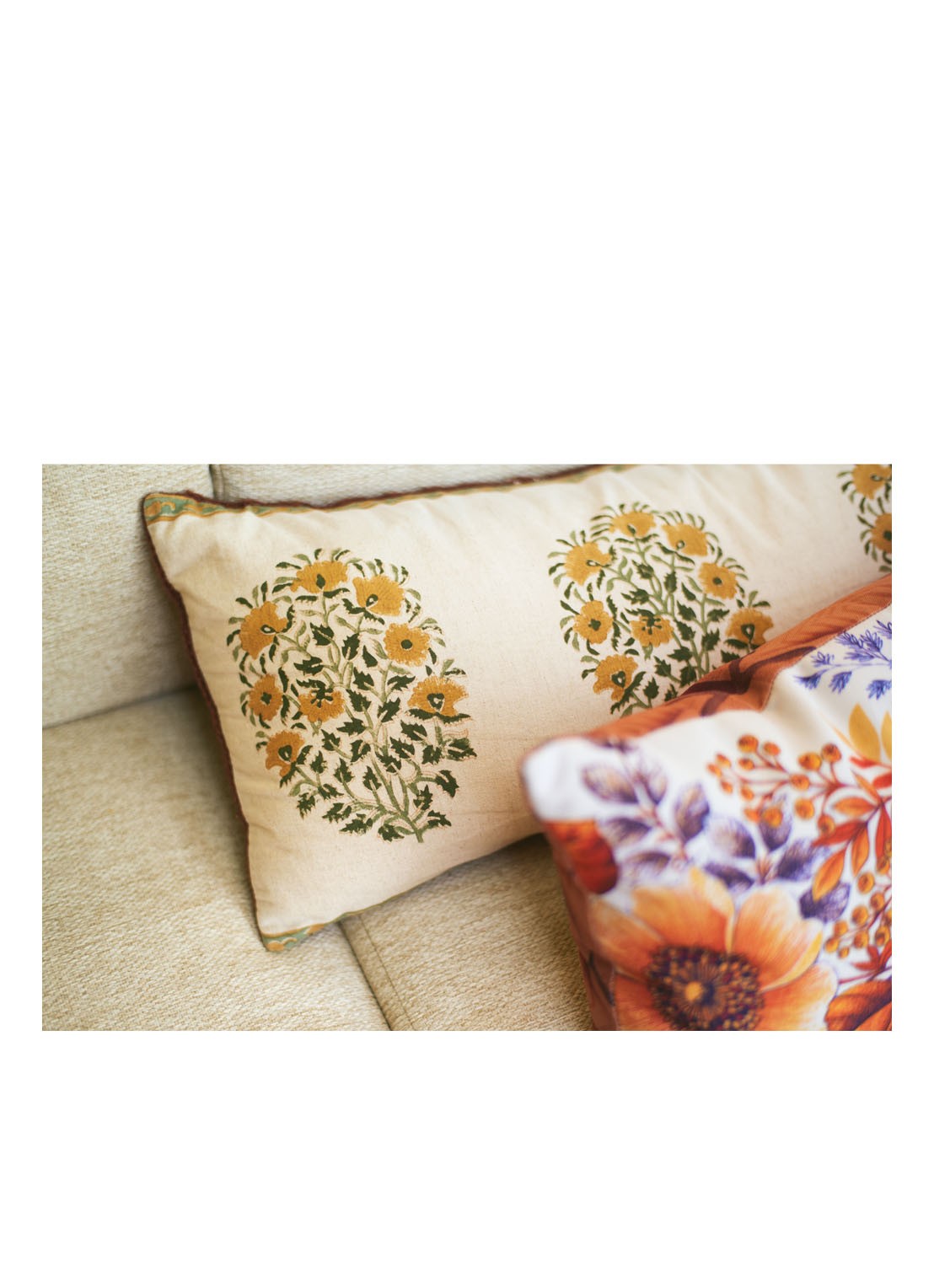 HKliving Farmhouse sierkussen 90 x 30 cm - voorkant 7 roodbruin