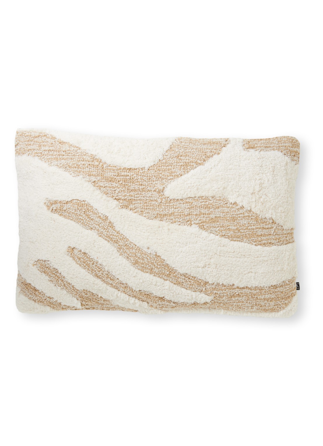 HKliving Fluffy sierkussen 35 x 55 cm - voorkant 4 zand