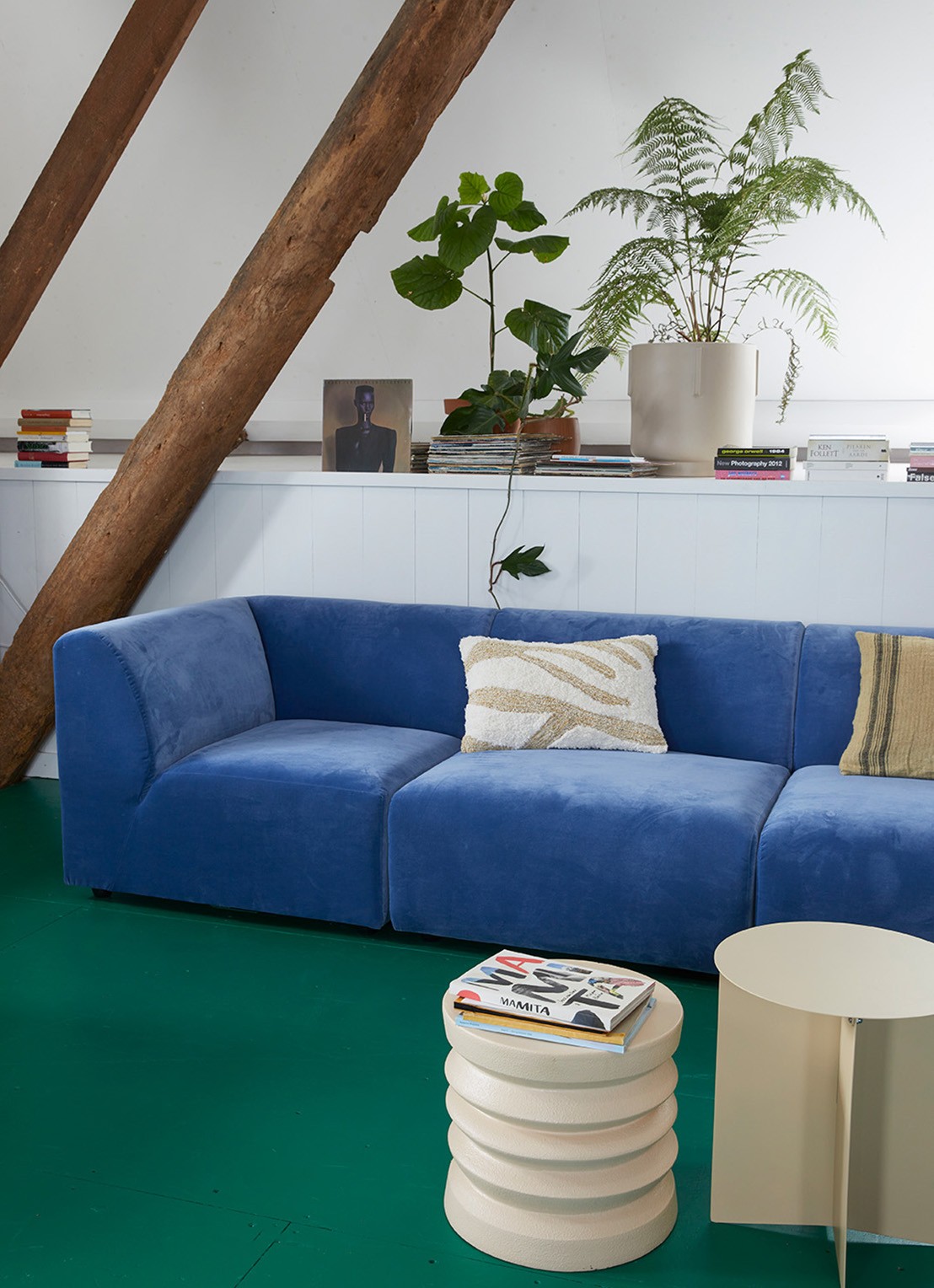 HKliving Fluffy sierkussen 35 x 55 cm - voorkant 5 zand