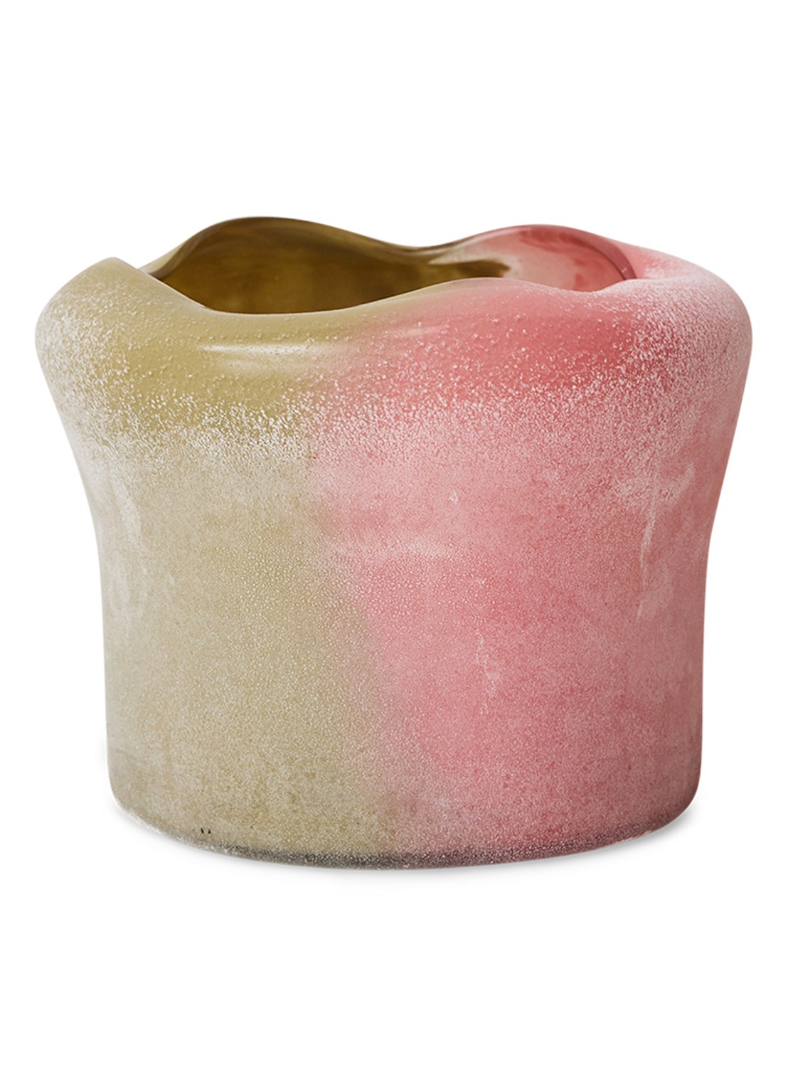 HKliving Folded vaas - voorkant 2 roze