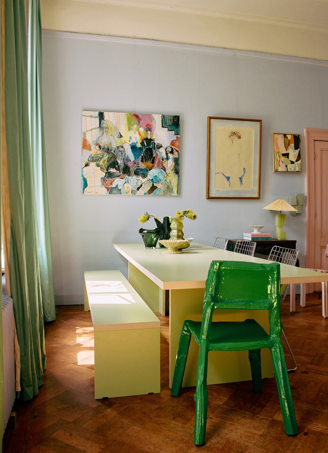 HKliving Folded vaas - detail groen