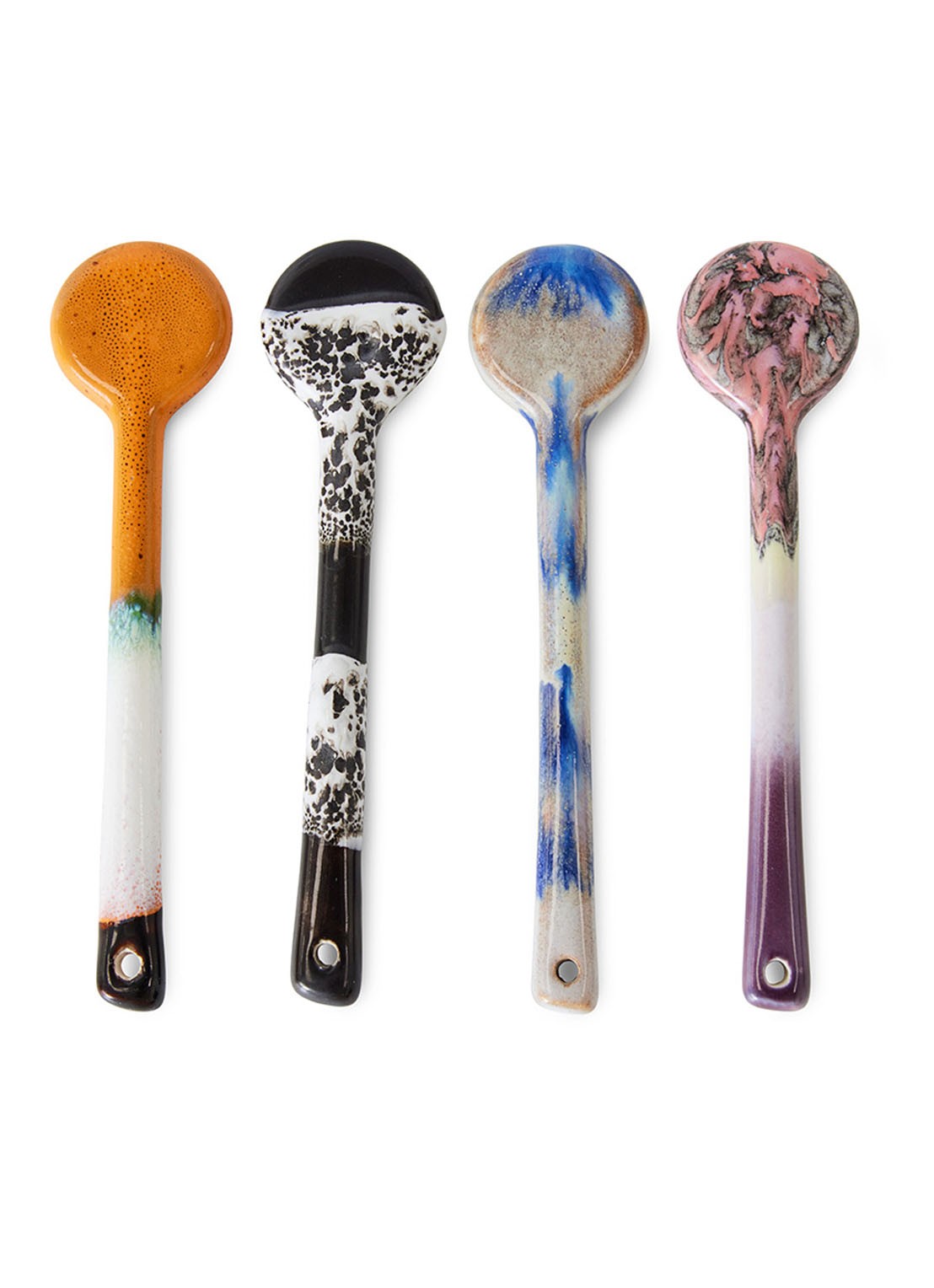 HKliving Force koffielepel set van 4 - voorkant 2 multicolor