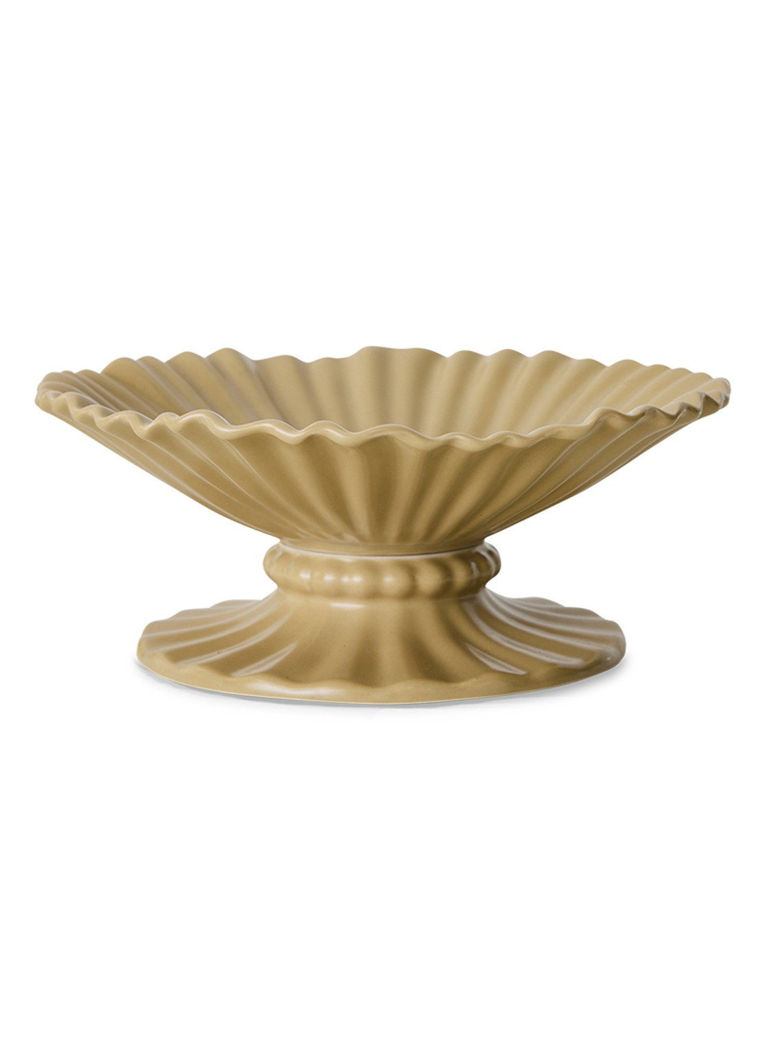 HKliving Fruitschaal 27 cm - voorkant 5 beige