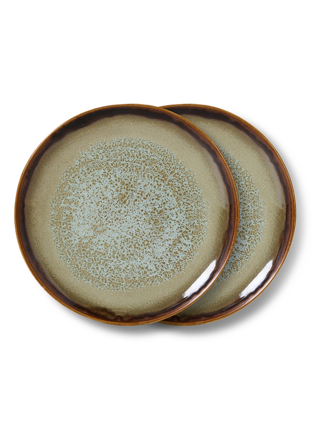 HKliving Gebaksbordje 17,5 cm set van 2 - voorkant 3 donkerblauw