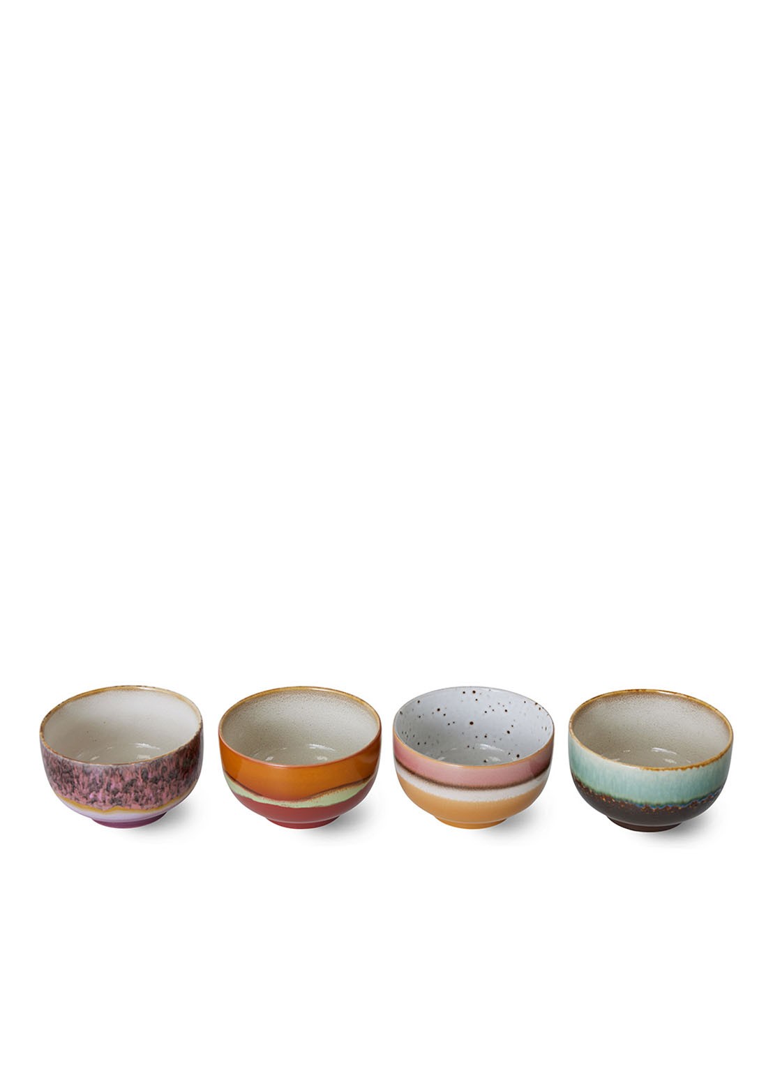 HKliving Geyser kom 13,5 cm set van 4 - detail 2 multicolor