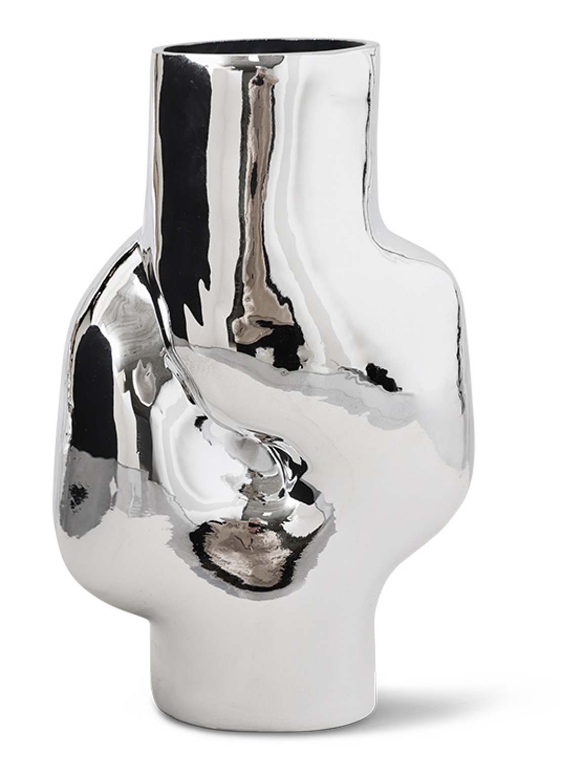 HKliving Gleam High vaas 32 cm - voorkant 4 metallic