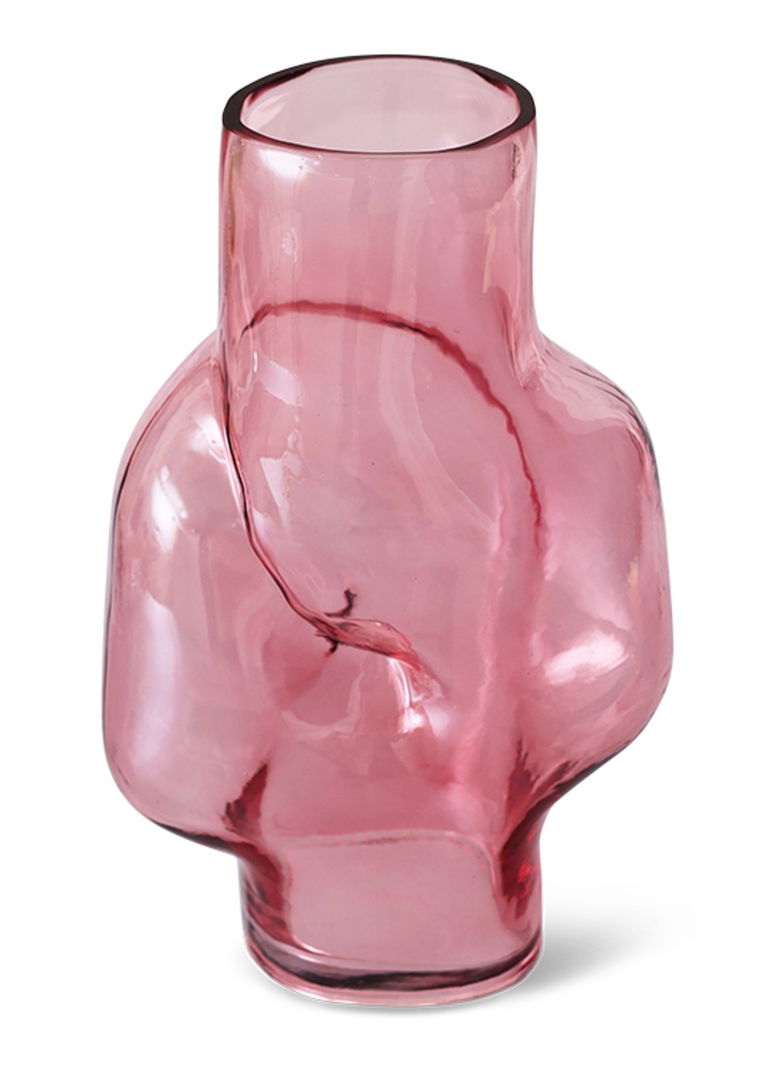 HKliving Gleam High vaas 32 cm - detail roze