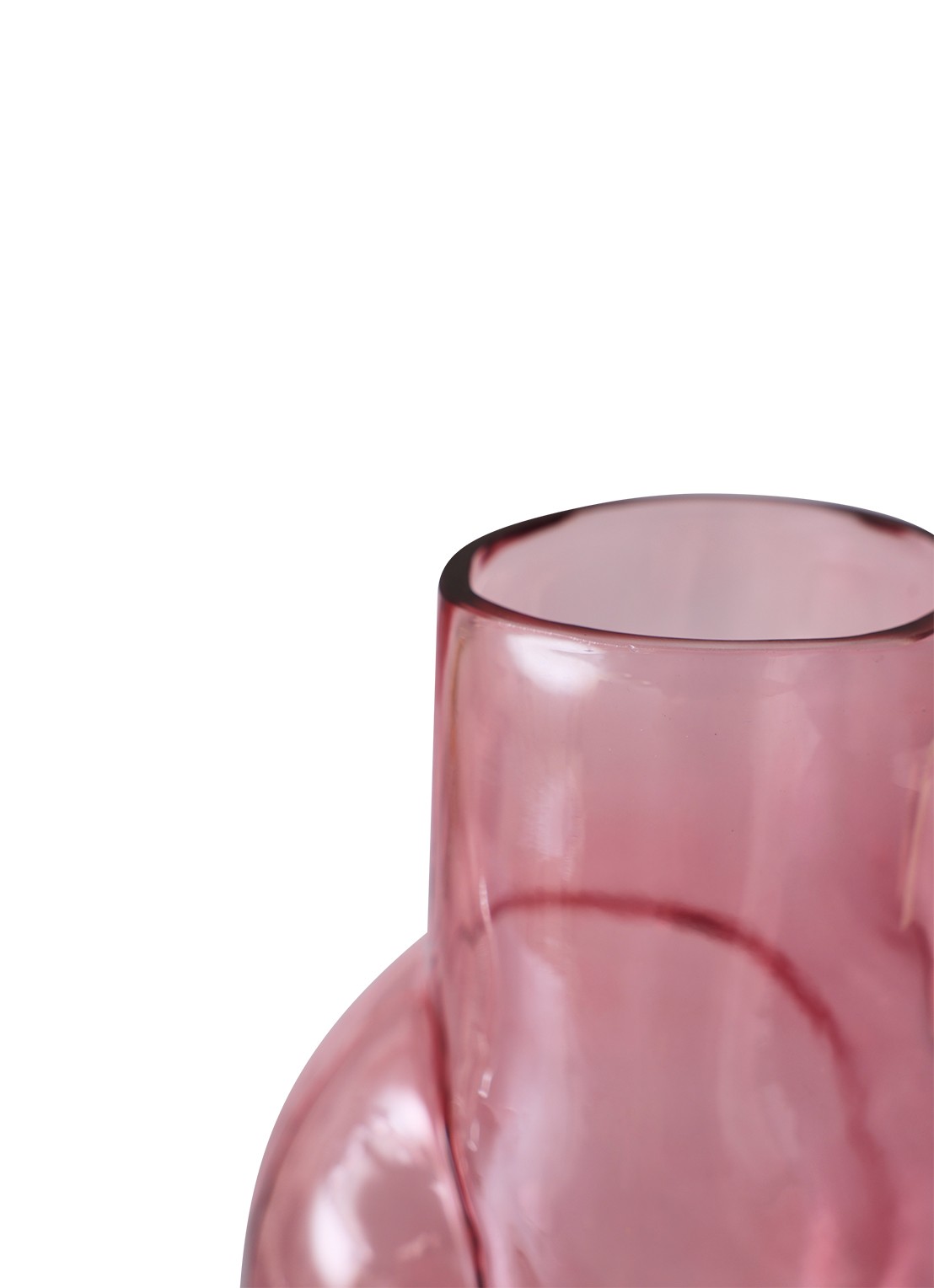 HKliving Gleam High vaas 32 cm - detail 2 roze