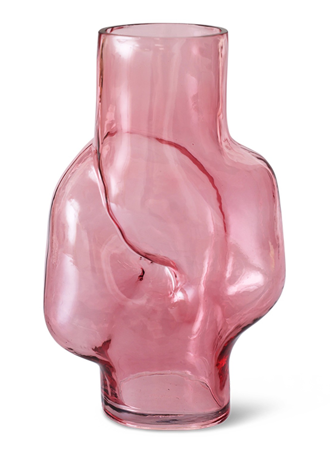 HKliving Gleam High vaas 32 cm - voorkant 5 roze