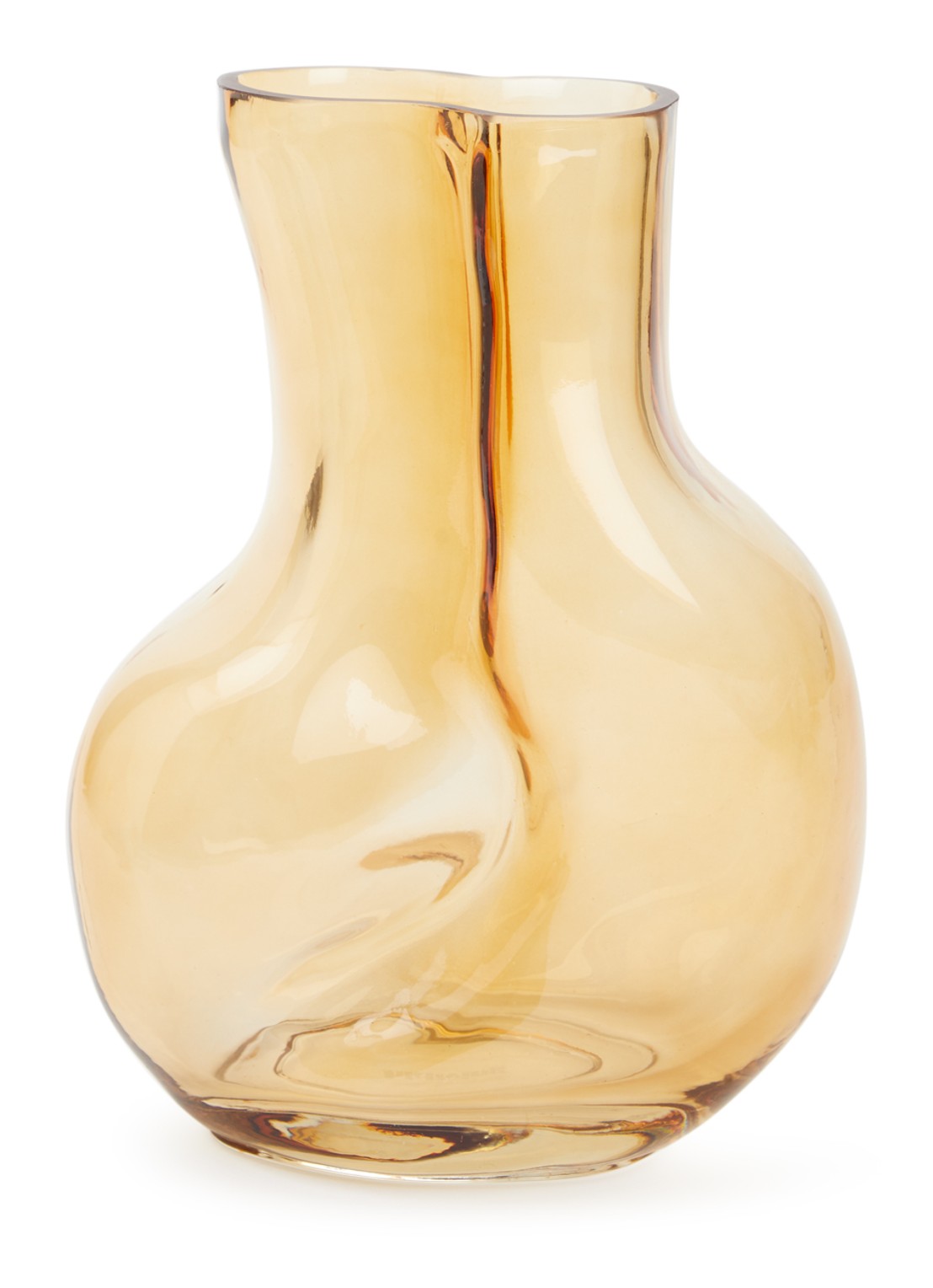 HKliving Gleam vaas 22 cm - voorkant roestbruin
