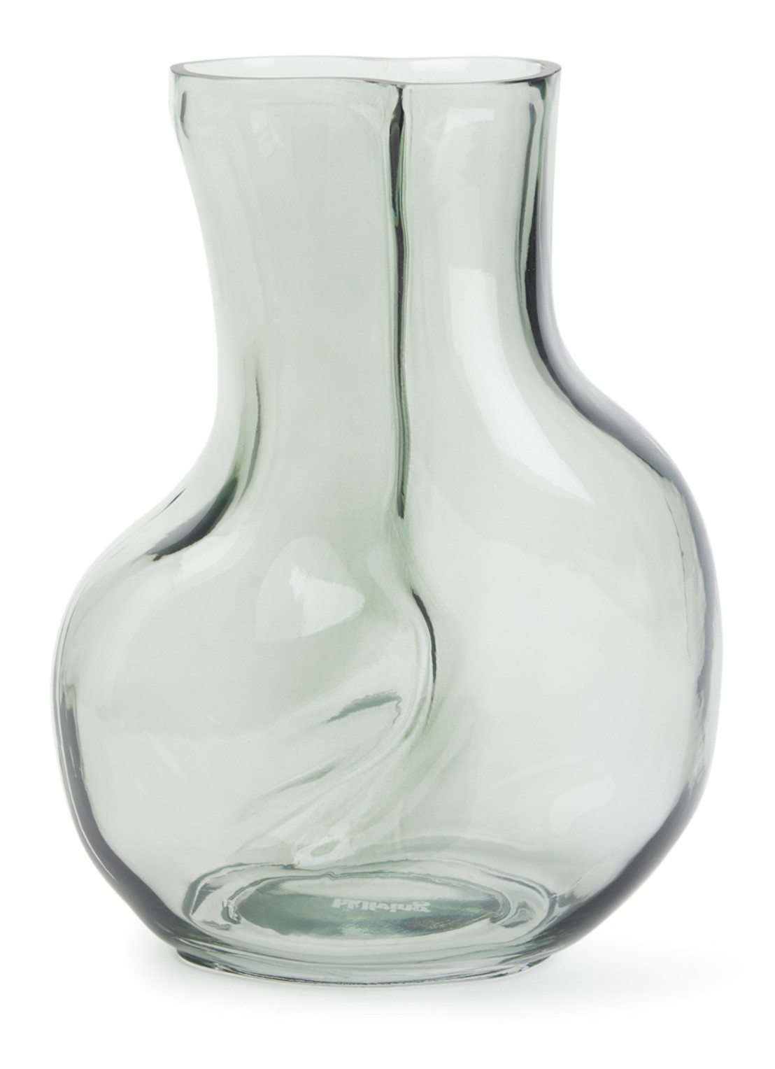HKliving Gleam vaas 22 cm - voorkant olijfgroen