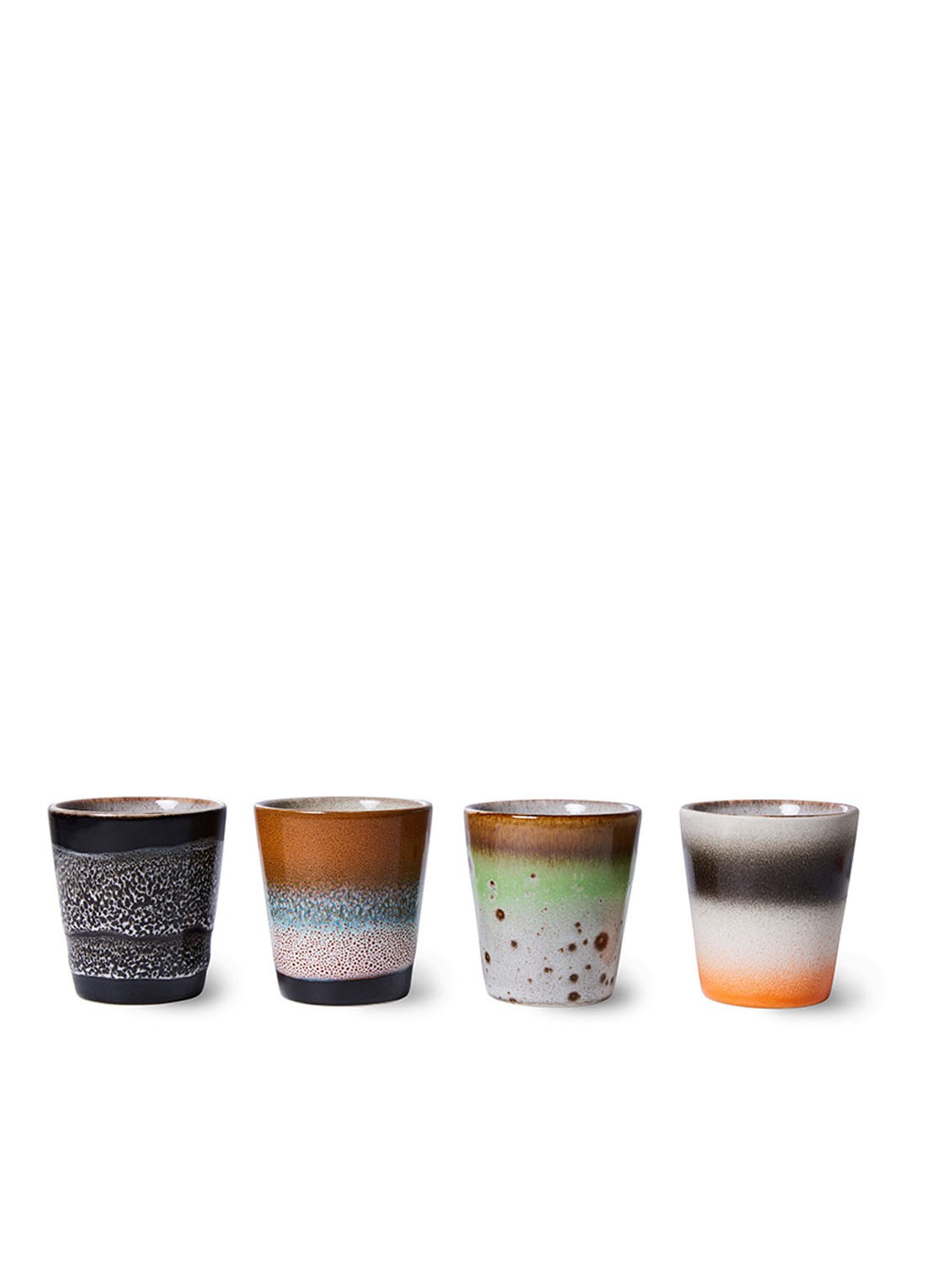 HKliving Good Vibes espressokopje 8 cl set van 4 - voorkant 6 multicolor
