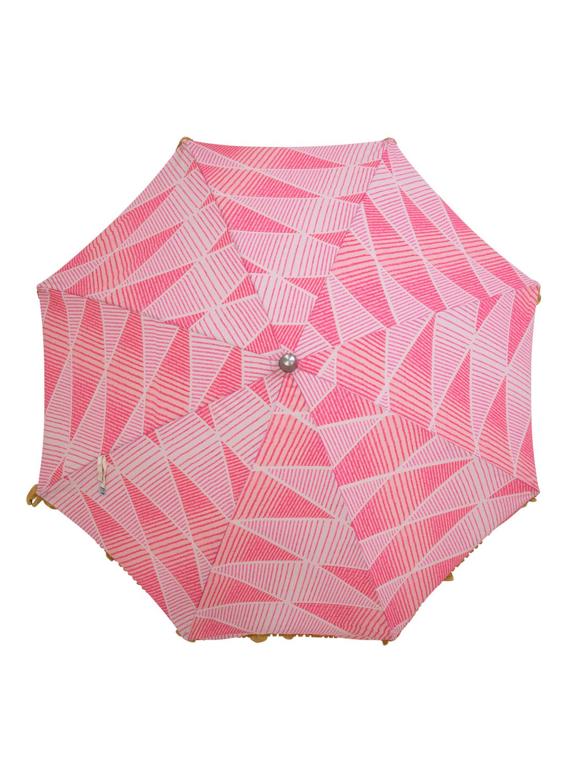 HKliving Graphic Twist strand parasol 200 cm - detail 3 roze