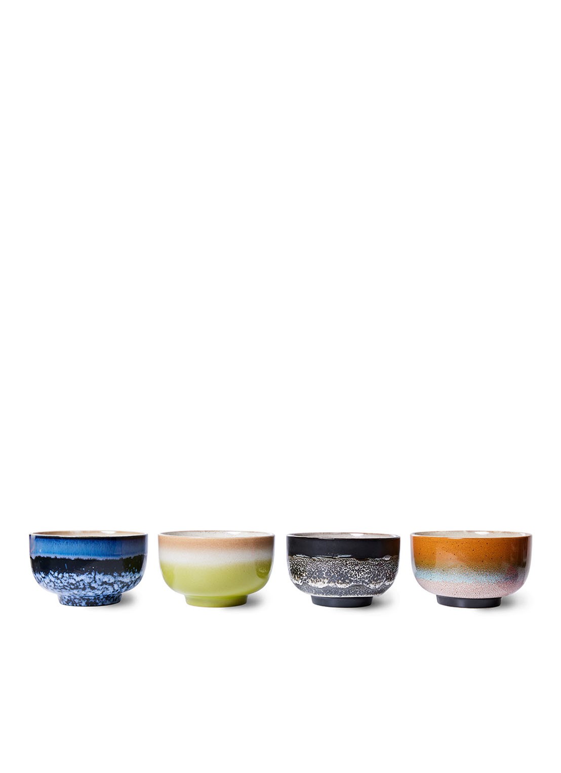 HKliving Groovy kom 13,5 cm set van 4 - detail 3 multicolor