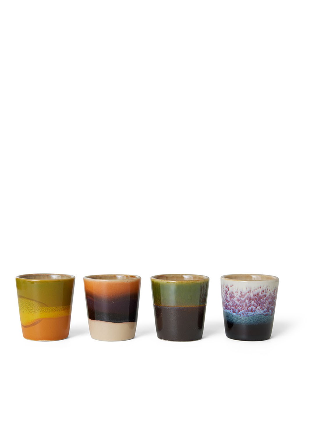 HKliving Island eierdop 5 cm set van 4 - voorkant 5 multicolor