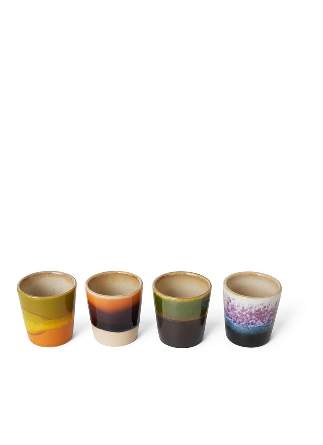 HKliving Island eierdop 5 cm set van 4 - voorkant 6 multicolor