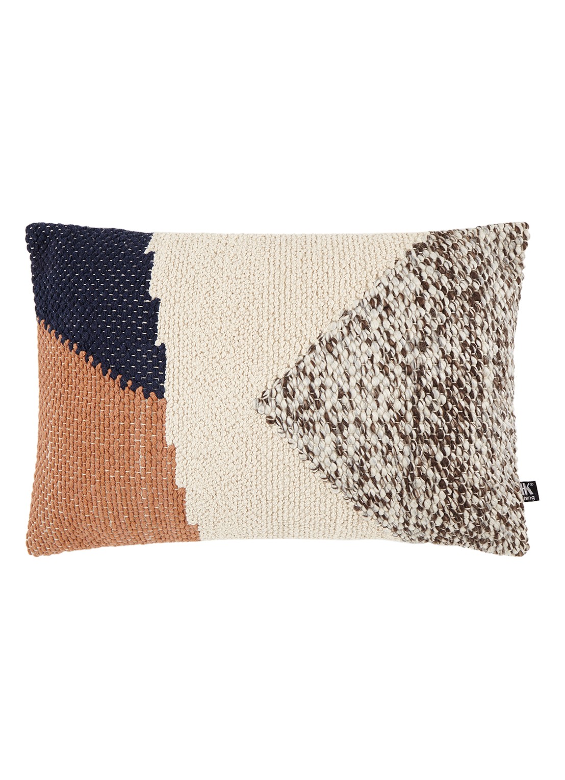 HKliving Knotted Autumn sierkussen 40 x 60 cm - voorkant 2 bruin