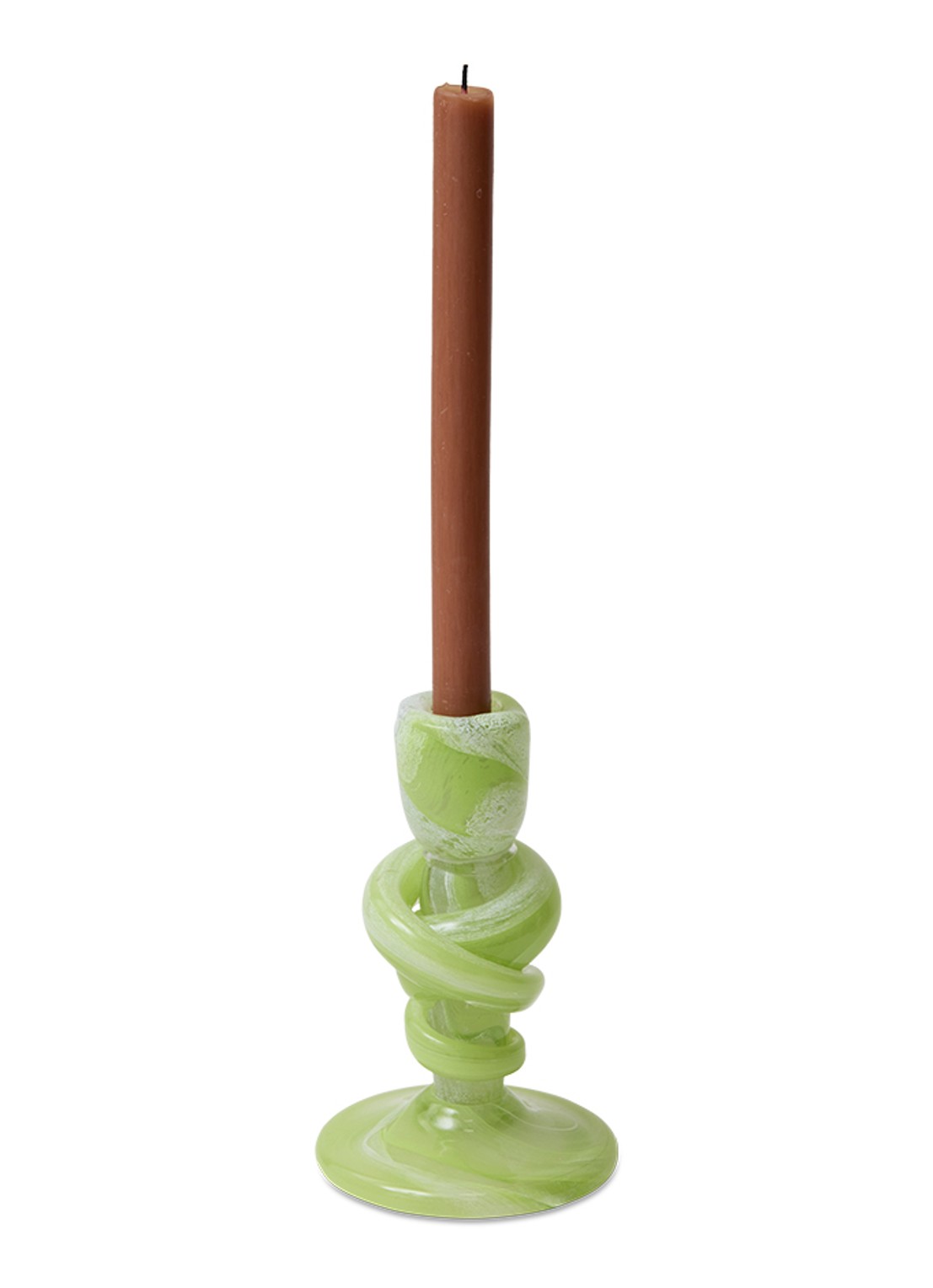 HKliving Knotted kandelaar - detail 3 groen
