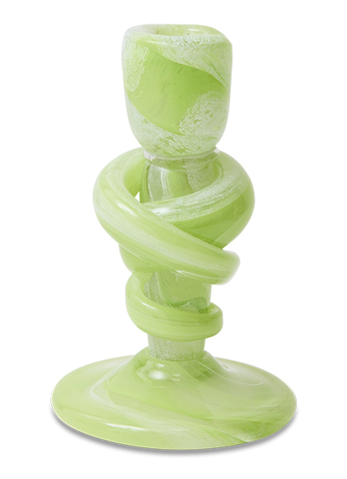 HKliving Knotted kandelaar - voorkant groen
