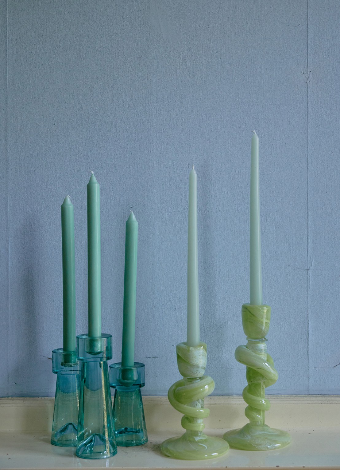 HKliving Knotted L kandelaar - detail 6 groen