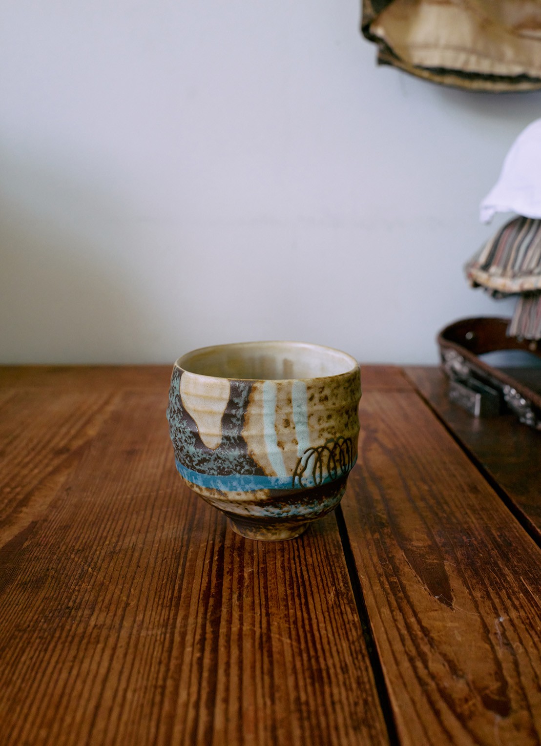 HKliving Koffiekopje 7,5 cm - achterkant donkerblauw