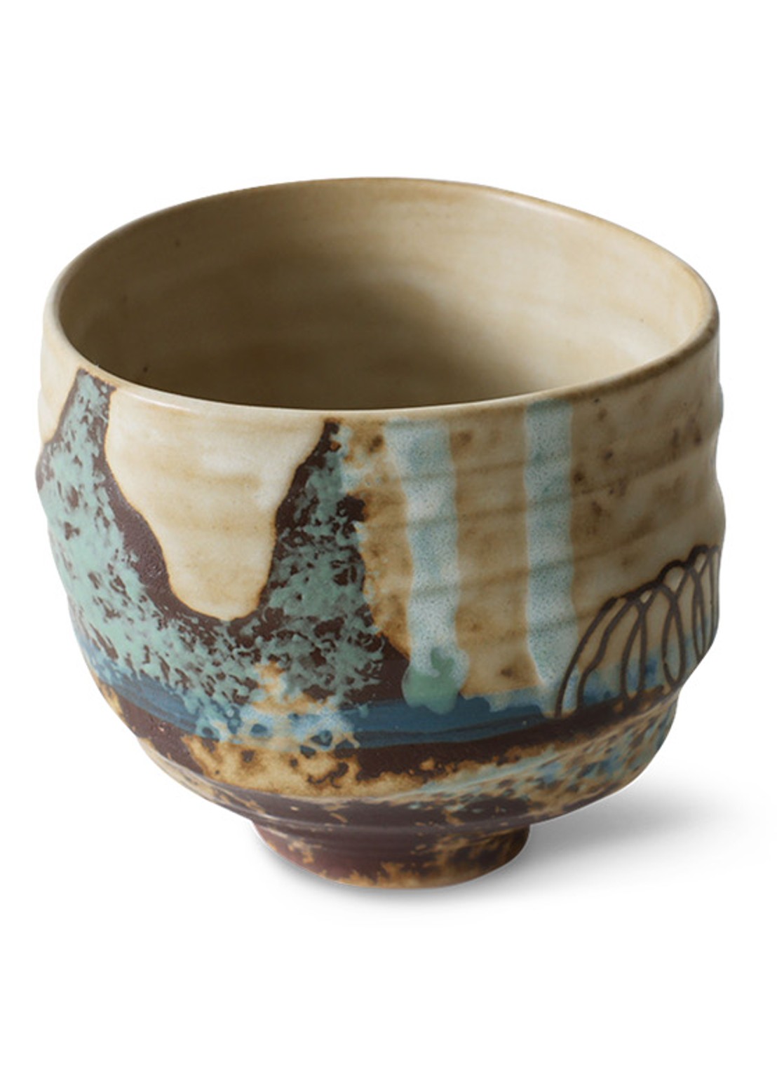 HKliving Koffiekopje 7,5 cm - voorkant 3 donkerblauw