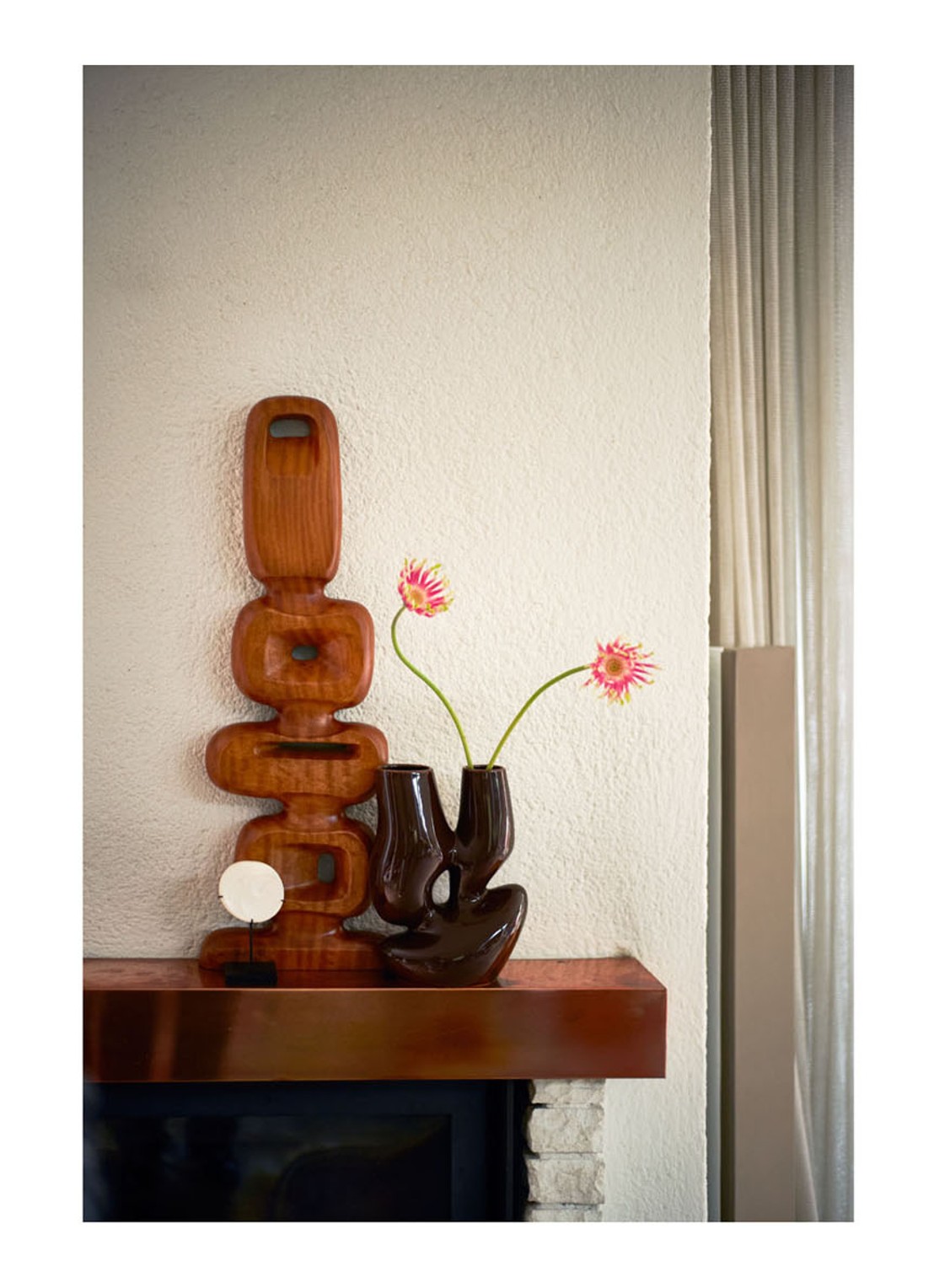 HKliving  L vaas 25 cm - voorkant 2 bruin