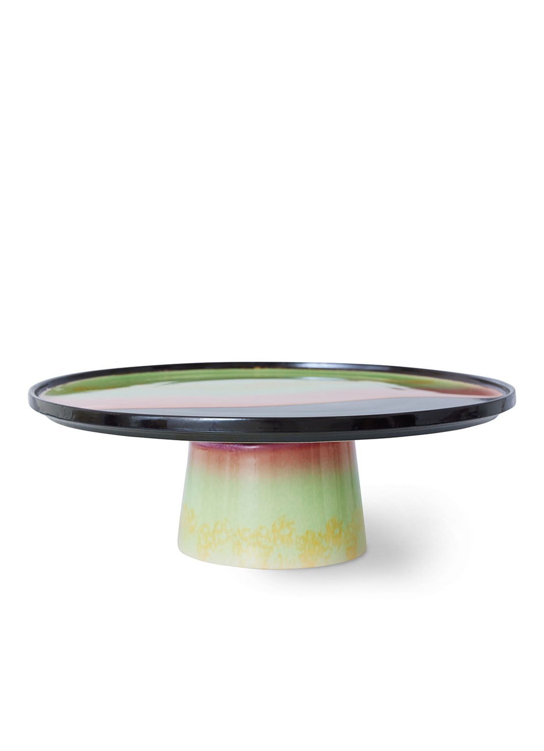 HKliving Licorice taartplateau 26 cm  - voorkant 3 multicolor