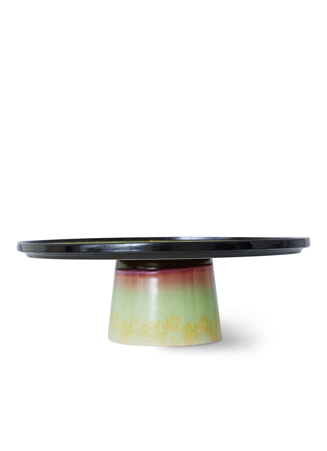 HKliving Licorice taartplateau 26 cm  - voorkant 4 multicolor