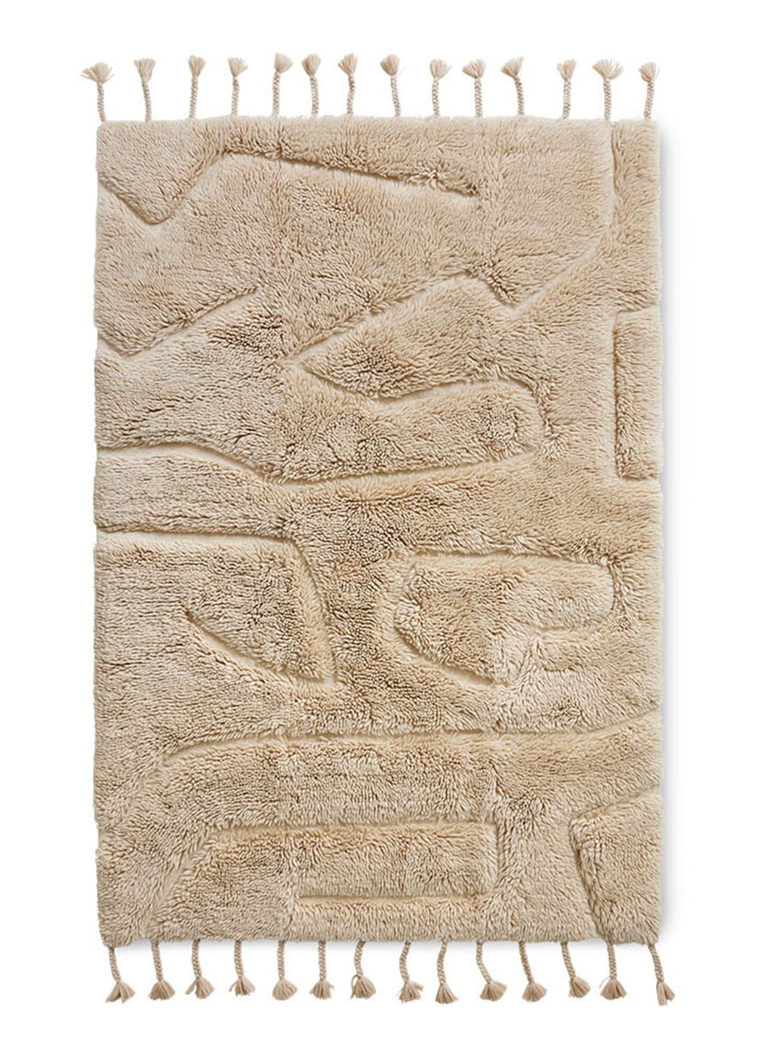 HKliving Limitless vloerkleed 140 x 200 cm - voorkant gebroken wit