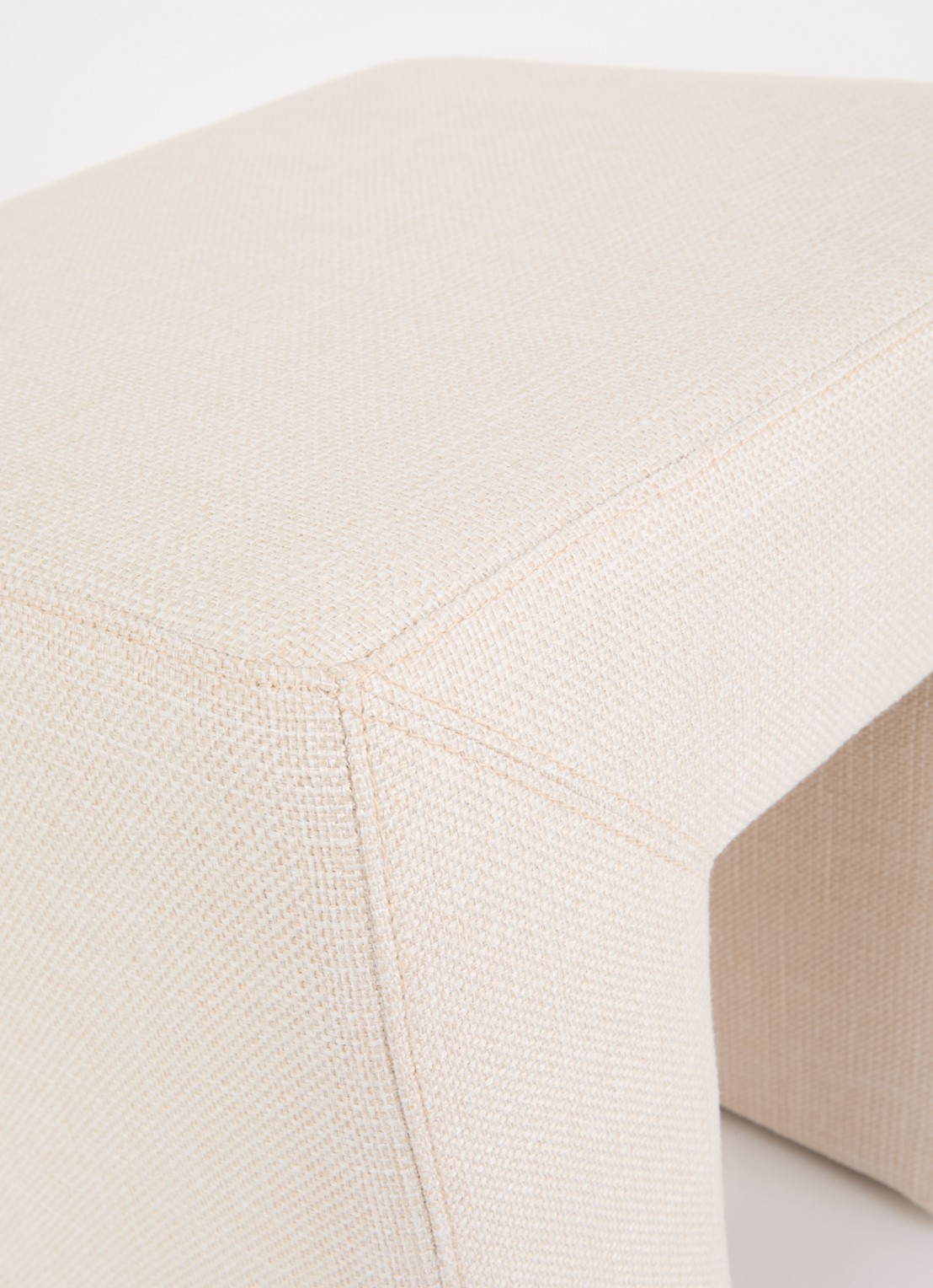 HKliving Lobby kruk 45 x 45cm - voorkant 2 creme