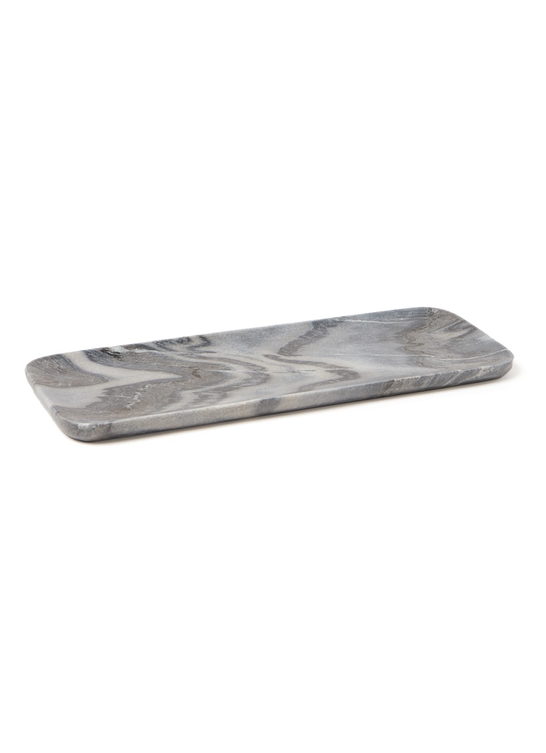 HKliving Marble serveerplank 30 x 12 cm - voorkant grijs