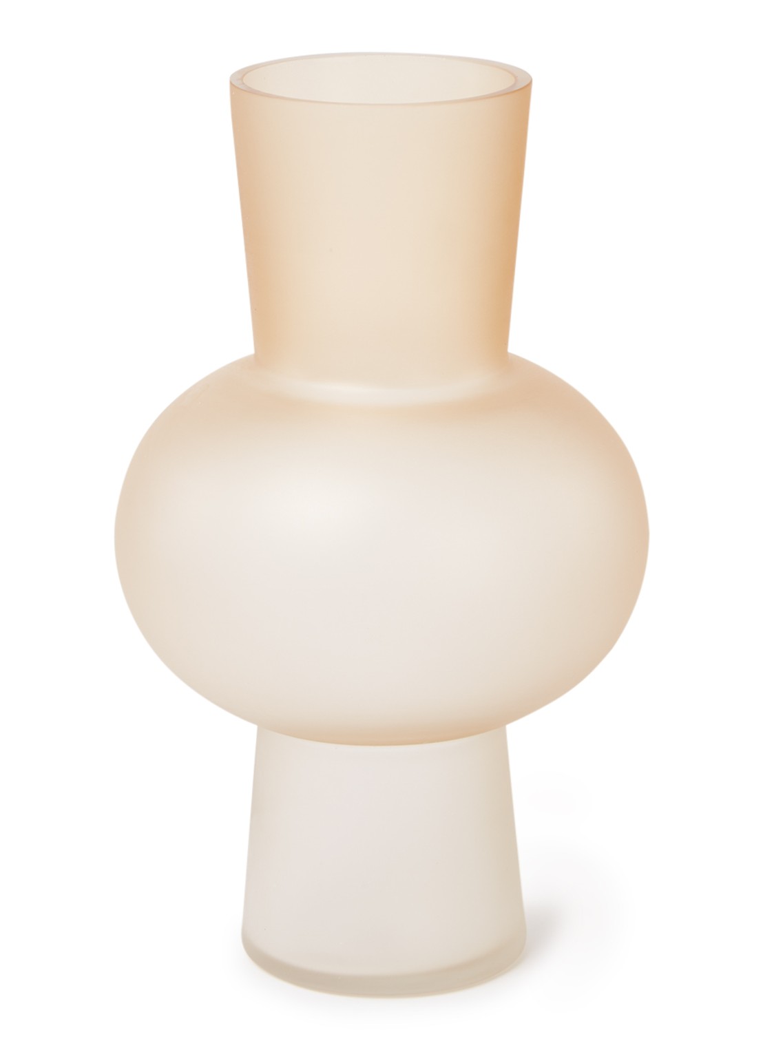 HKliving Matt Peach vaas S 30 cm - voorkant 2 orange