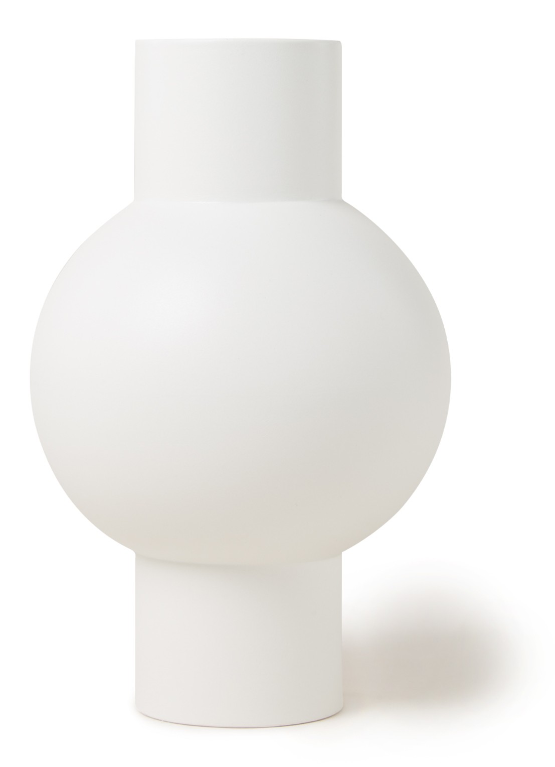 HKliving Matt vaas M 21 cm - voorkant wit