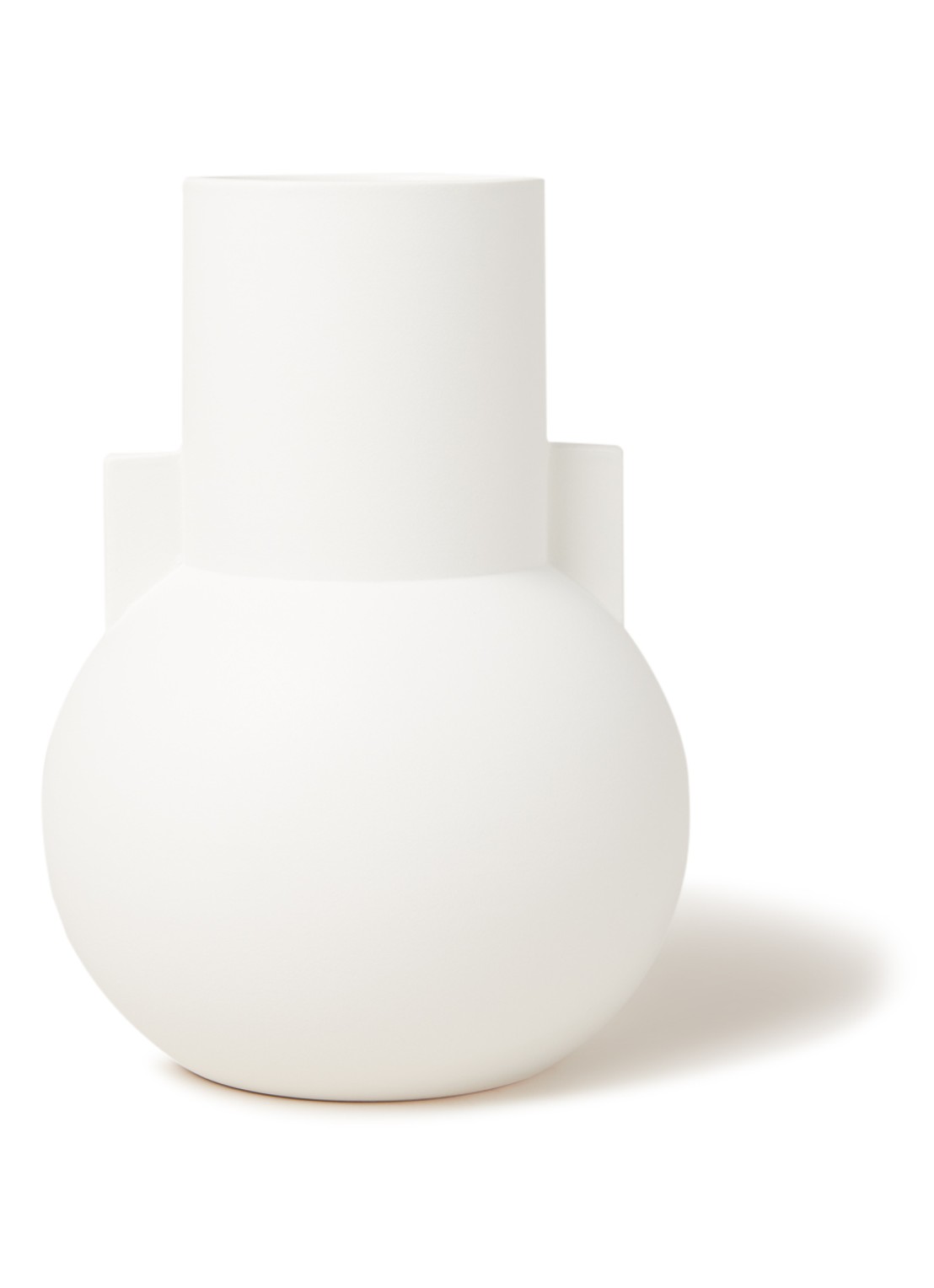 HKliving Matt vaas S 26 cm - voorkant wit