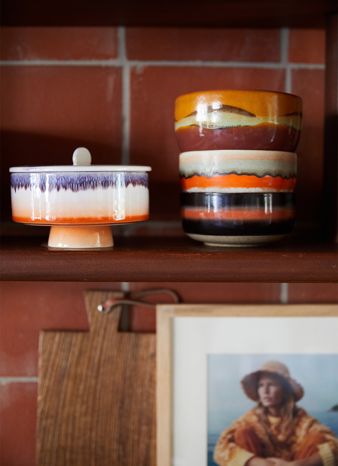 HKliving Mauve voorraadpot 14 cm - detail 5 orange