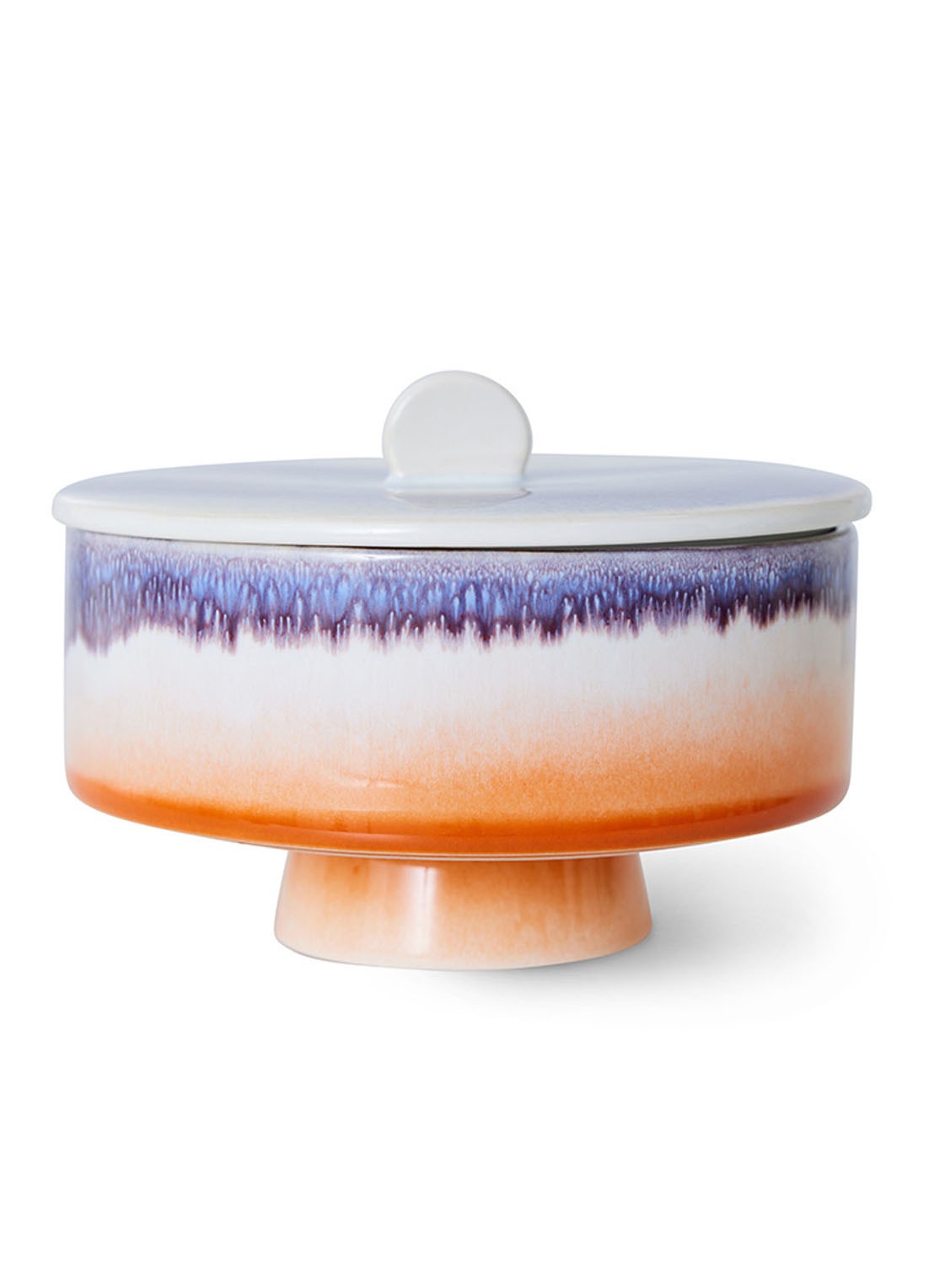 HKliving Mauve voorraadpot 14 cm - voorkant orange