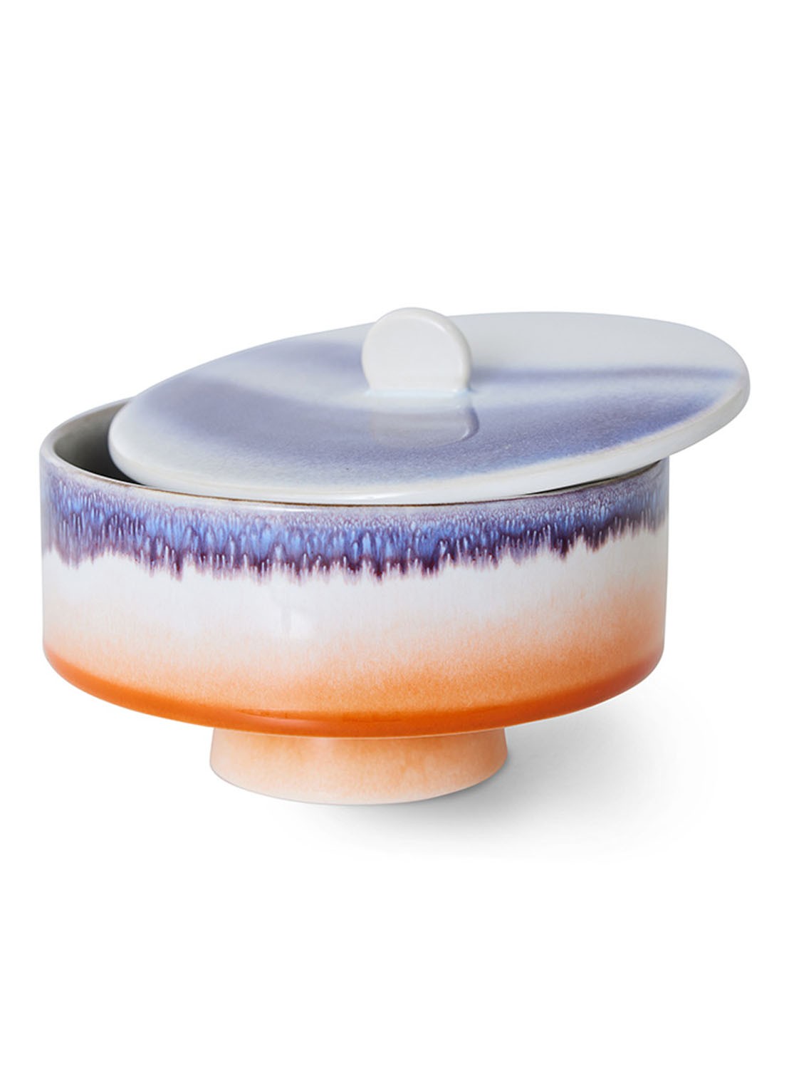 HKliving Mauve voorraadpot 14 cm - voorkant 2 orange
