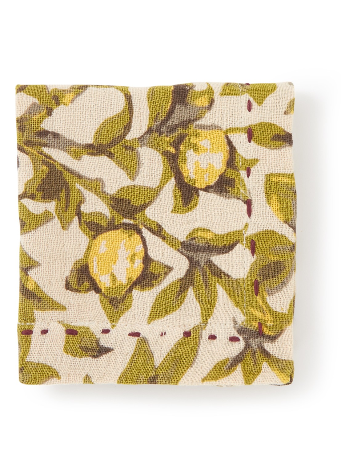 HKliving Mediterranean Olive servet 30 x 30 cm set van 2 - voorkant 3 groen