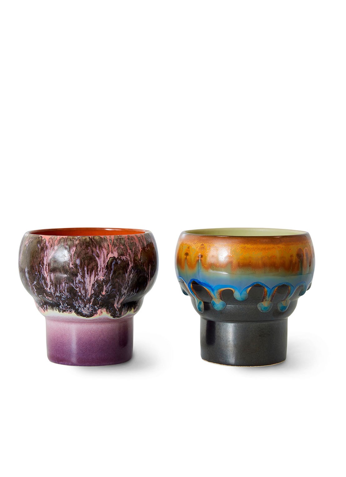 HKliving Merge koffiekopje 24 cl set van 2 - voorkant 4 multicolor