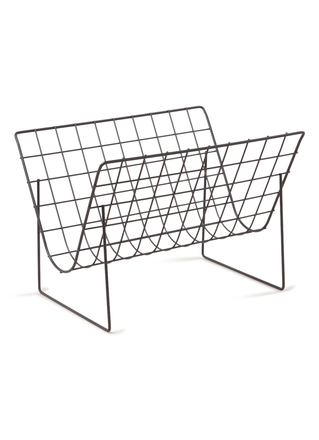 HKliving Metal tijdschriftenrek  - voorkant zwart