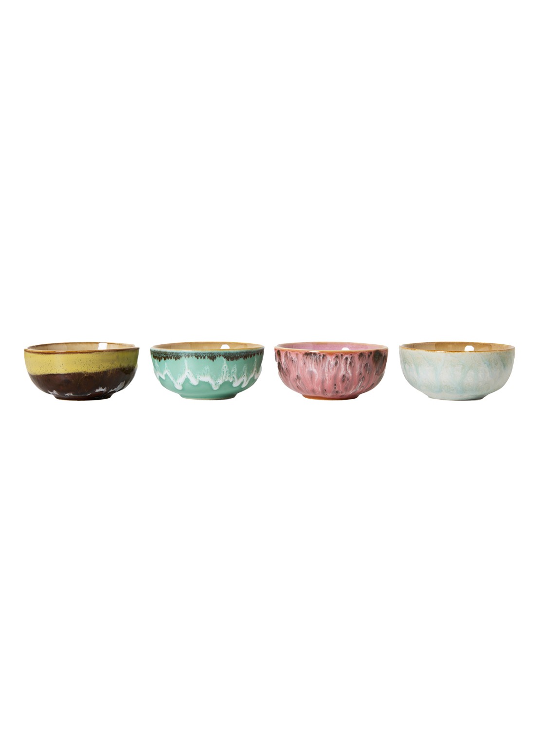 HKliving Modernist XS kom 8,3 cm set van 4 - detail 3 groen