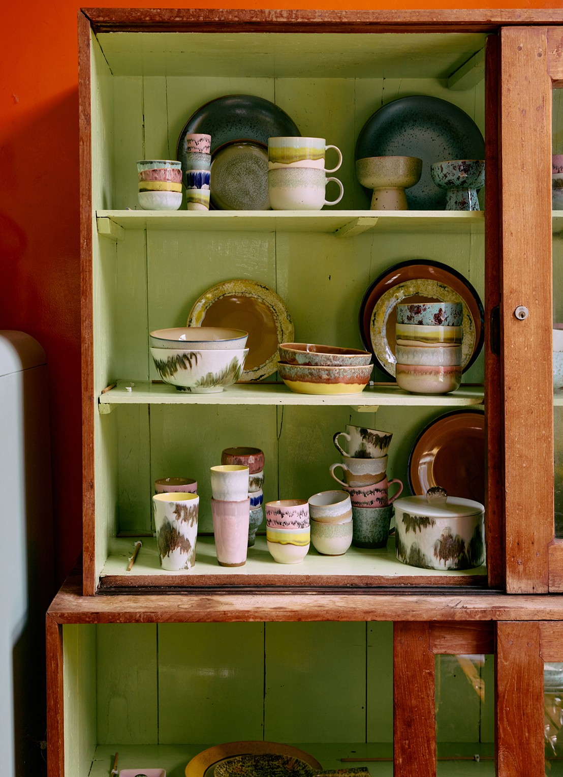 HKliving Modernist XS kom 8,3 cm set van 4 - detail 6 groen