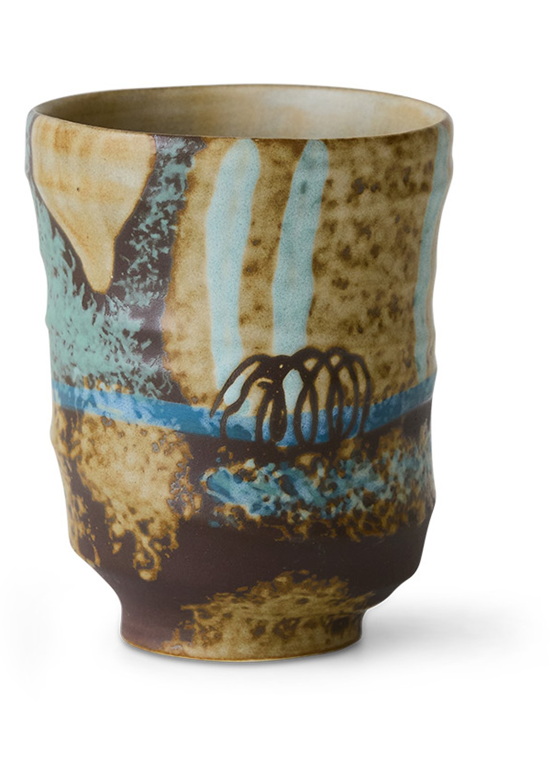 HKliving Mok 9,2 cm - voorkant donkerblauw