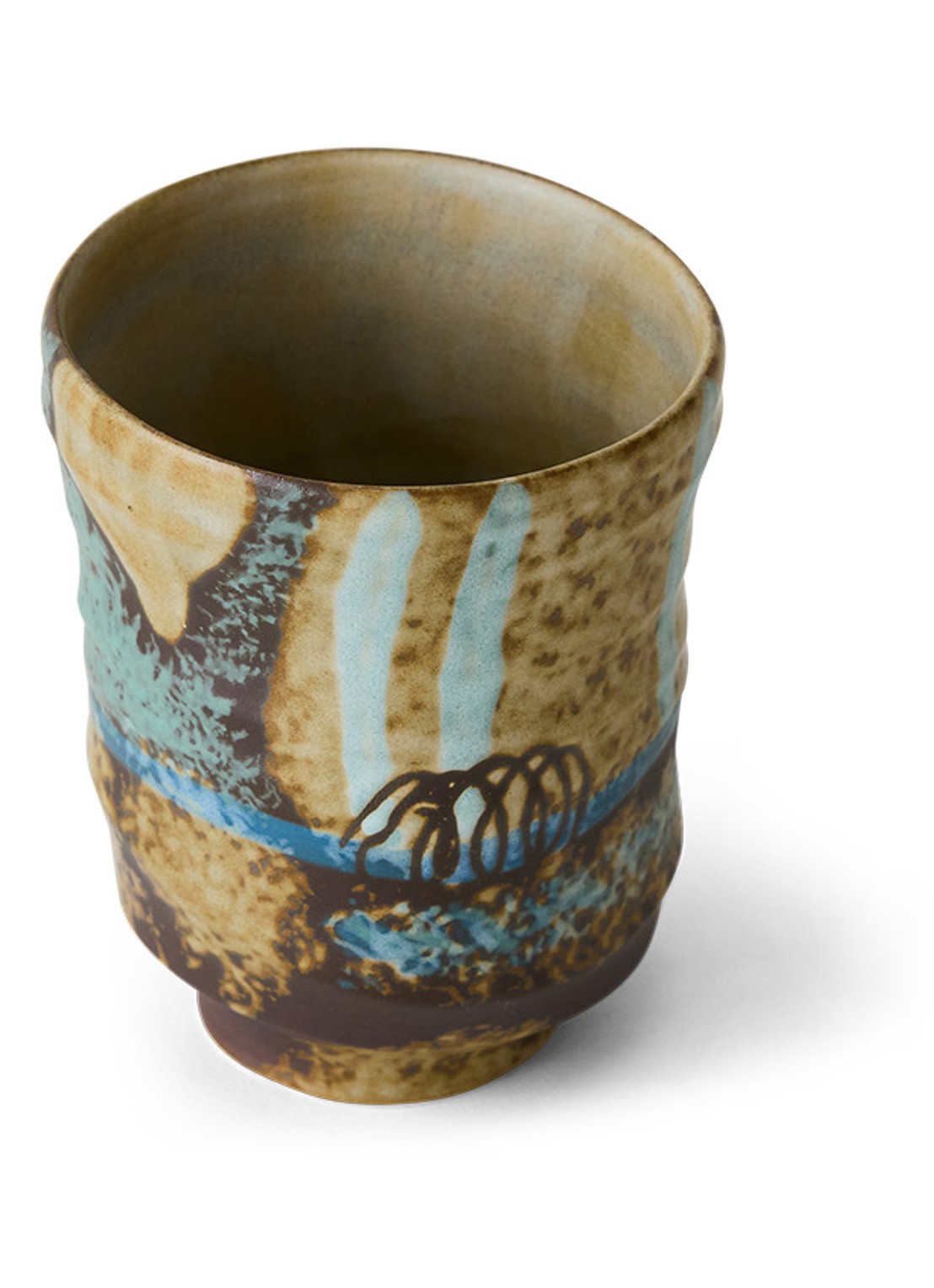 HKliving Mok 9,2 cm - voorkant 2 donkerblauw