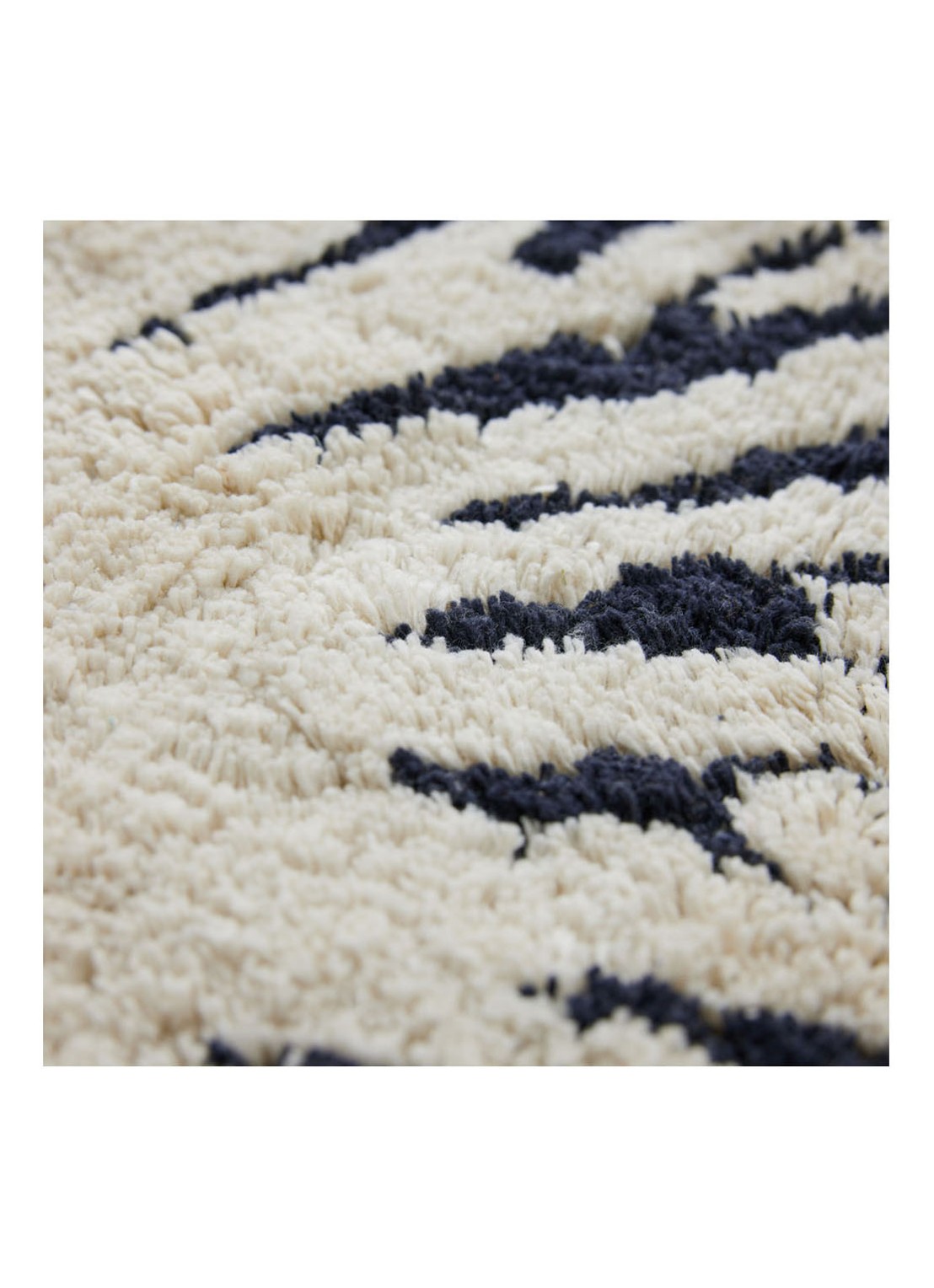 HKliving Monochrome badmat 75 x 120 cm  - detail 3 zwart